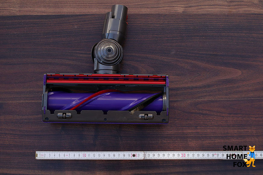 Размер валика электрической щетки с прямым приводом измеряется линейкой